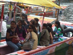a boat ride along the religious Omkareshwar ghat,
