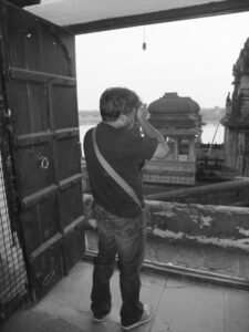 Ar. Mandar Parab framing a picture perfect shot at Maheswar temple complex